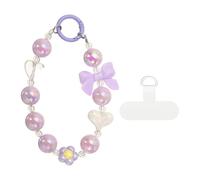sourcing map Breloque de téléphone en perles de cristal - Lanière de téléphone portable avec languette d'attache pour porte-clés pour smartphone femme