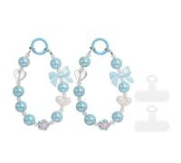 sourcing map Breloque de téléphone en perles de cristal - Lanière de téléphone portable avec languette d'attache pour porte-clés pour smartphone femme
