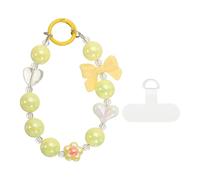 sourcing map Breloque de téléphone en perles de cristal - Lanière de téléphone portable avec languette d'attache pour porte-clés pour smartphone femme
