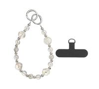 sourcing map Breloque de téléphone en perles de cristal - Lanière de téléphone portable avec languette d'attache pour porte-clés pour smartphone femme