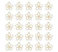 sourcing map Breloque en forme de fleur creuse pour la fabrication de boucles d'oreilles en résine, boucles d'oreilles, colliers, bracelets, accessoires, loisirs créatifs, 17 x 19 x 1 mm/0.67 x 0.75 x