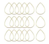 sourcing map Breloque pour Création Bijoux Goute Perlage Anneau Lien, Creux Ouvert Lunette Charme Lien Anneaux 22x32mm Laiton Ton pour Boucles Oreilles, Paquet de 100
