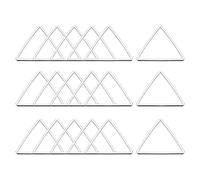 sourcing map Breloque pour Création Bijoux Triangle Boucles Oreilles Perles Cerceaux, Triangle Creux Cadre Charme 24mm /0.94" Argent Ton Géométrique Lien Anneau Paquet de 20