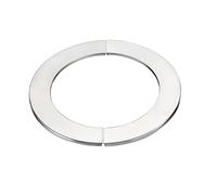 sourcing map Bride fendue murale, plaque de rosace ronde en acier inoxydable 201 pour tuyau de 125 mm de diamètre