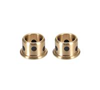sourcing map Bride Manchon Roulement 10mm Alesage x 13mm OD x 10mm Long Coulé Laiton Bague 2Pcs