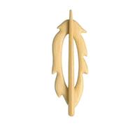 sourcing map Broche en bois en forme de plume, épingle à châle vintage pour pull mignon en bois pour femmes, filles, écharpes, badges