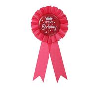 sourcing map Broche en fer blanc avec inscription « It's My Birthday » pour femmes et hommes - Décorations de fête d'anniversaire, 6 inch, Polyester