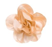 sourcing map Broche en forme de rose faite à la main en tissu satiné, 5.9 Inch, Soie