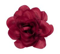 sourcing map Broche en forme de rose faite à la main en tissu satiné élégant pour femme, mariage, fête, banquet, robe, 5.5 Inch, Soie
