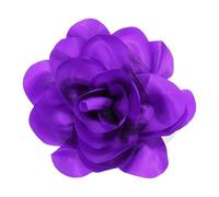 sourcing map Broche en forme de rose faite à la main en tissu satiné élégant pour femme, mariage, fête, banquet, robe, 5.5 Inch, Soie