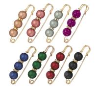 sourcing map Broche en perles - Épingle à nourrice décorative - Tendance - Pour pull, châle, châle - Clip en cristal pour col, robe, chemise, vêtements - Accessoires pour filles et femmes, standard