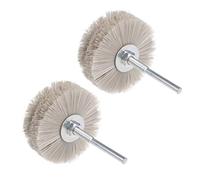 sourcing map Brosse Roue en nylon 1000 Grains avec tête 6mm tige filetée 2 Pcs