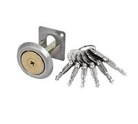 sourcing map Bureau accueil Rim à pêne dormant à cylindre porte rainure transversale verrou nuit ton laiton