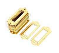 sourcing map Bureau de poste Nom de l'étiquette Étiquette tiroir porte-carte ton or 50pcs