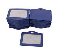 sourcing map Bureau école faux cuir affaires horizontales Badge Bleu Porte-carte 50Pcs