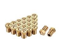 sourcing map Buse d'imprimante 3D 0,4 mm, 20 pièces Filetage M6 pour extrudeuse V5 V6 3 mm, laiton