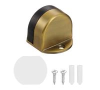 sourcing map Butée de porte au sol à dôme bas, 3,8 cm H x 4,2 cm L, butée de porte en acier inoxydable, protection murale en caoutchouc avec vis et ruban adhésif pour chambre à coucher, salle de bain