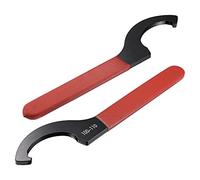 sourcing map C Crochet ollet Mandrin pour 100-110mm Rond Écrou avec Rouge Antidérapant Poignée 2Pcs