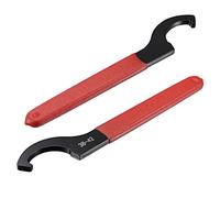 sourcing map C Crochet Clé Clé Collet Mandrin pour 38-42mm Rond Écrou avec Rouge Antidérapant Poignée 2Pcs