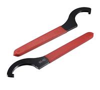 sourcing map C Crochet Clé Clé Collet Mandrin pour 55-62mm Rond Écrou avec Rouge Antidérapant Poignée 2Pcs