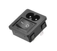 sourcing map C8-8 Panneau Montage Bouchon Adaptateur AC 250V 2.5A 2 Broches