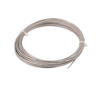 sourcing map Câble Acier 10M Longueur 1mm Diamètre Corde en fil d'acier flexible métallique recouvert de plastique ton argent