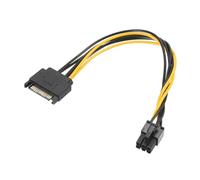 sourcing map Câble adaptateur d'alimentation PCI-Express 15 broches vers 6 broches mâle 220 mm