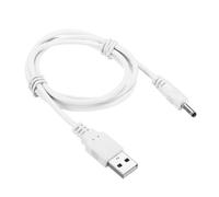 SOURCING MAP Câble Alimentation 100cm USB Mâle à DC 3,5 x 1,35mm Mâle Charge Fil Prise pour Veilleuse Lampe Mini Ventilateur Blanc