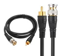 sourcing map Câble coaxial BNC mâle vers RCA mâle, 1 m RG59 75-3, câble vidéo d'extension pour caméra de vidéosurveillance DVR, système de sécurité, moniteur de connexion, noir
