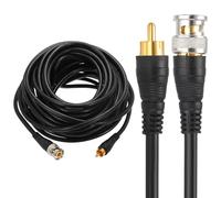 sourcing map Câble coaxial BNC mâle vers RCA mâle, 10 m RG59 75-3 pour caméra de vidéosurveillance DVR Système de sécurité Moniteur Connexion vidéo, Noir