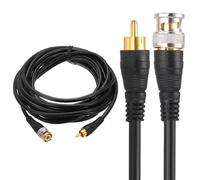 sourcing map Câble coaxial BNC mâle vers RCA mâle, 5 m, RG59 75-3, câble vidéo d'extension pour caméra de vidéosurveillance DVR, système de sécurité, moniteur de connexion, noir