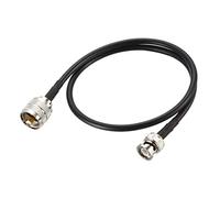 sourcing map Câble coaxial UHF (PL259) vers BNC mâle pour antenne Radio RG58 55,9 cm