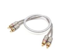 sourcing map Câble Cordon Audio stéréo RCA Long 50cm cuivre mâle à mâle Adaptateur pour Voiture