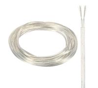 sourcing map Câble d'alimentation recouvert de PVC à 2 conducteurs 18 AWG 10 m, fil de cuivre, câble électrique pour lampe LED, câble audio, ligne de haut-parleur transparent