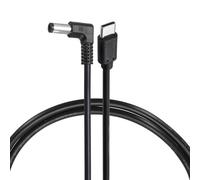 sourcing map Câble de déclenchement PD 27 W, 9 V 3 A, 5,5 x 2,1 mm, cordon d'alimentation à angle droit de type C, câble de charge rapide USB C vers DC PD pour moniteur portable, caméra de sécurité