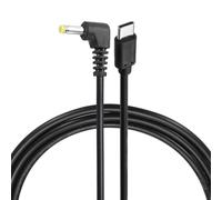 sourcing map Câble de déclenchement PD 60 W, 20 V 3 A, 4 x 1,7 mm, cordon d'alimentation à angle droit de type C, câble d'alimentation rapide USB C vers DC PD, câble de charge rapide pour moniteur