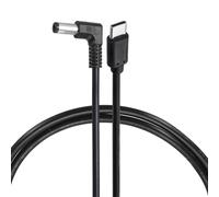 sourcing map Câble de déclenchement PD 60 W, 20 V 3 A, 5,5 x 2,1 mm, cordon d'alimentation à angle droit de type C, câble d'alimentation rapide pour moniteur portable, caméra de sécurité