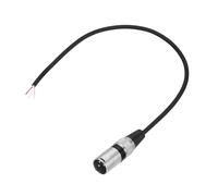 sourcing map Câble de microphone XLR à extrémité ouverte de 0,6 m, XLR mâle à 3 broches, câble de microphone OFC en queue de cochon, câble d'extension audio pour haut-parleur amplificateur DJ/PA