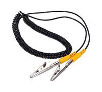 sourcing map Câble de mise à la terre ESD avec pince crocodile, 3 m, jaune, antistatique pour câble de terre, pour éliminer les conducteurs électrostatiques