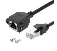 sourcing map Câble d'extension Ethernet Cat5, RJ45 mâle vers femelle à vis avec 2 vis pour modem routeur, PC, ordinateur portable, imprimante Smart TV