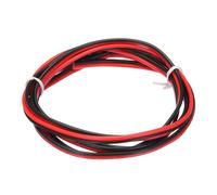 sourcing map Câble d'extension parallèle en silicone à 2 conducteurs de calibre 18, 1,5 m de long, 2,3 mm de diamètre, rouge, noir, 18 AWG, 300 V pour câble LED RVB, avion, modélisme, voiture