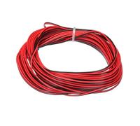 sourcing map Câble d'extension parallèle en silicone à 2 conducteurs de calibre 30, 10 m de long, 0,8 mm de diamètre, rouge, noir, 30 AWG, 300 V pour câble LED RVB, avion, modélisme, voiture, appareil
