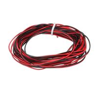 sourcing map Câble d'extension parallèle en silicone à 2 conducteurs de calibre 30, 4,5 m de long, 0,8 mm de diamètre, rouge, noir, 30 AWG, 300 V pour câble LED RVB, avion, modélisme, voiture