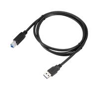sourcing map Câble d'imprimante USB 3.0, 1,5 m, USB de type A mâle vers type B mâle, cordon de scanner haute vitesse pour ordinateur portable, connexion à l'imprimante, noir