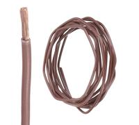 sourcing map Câble électrique de 3 m isolé en cuivre toronné 12 AWG THHN pour sonnette, industriel, câblage de remorque, électrique pour 600 V, certifié UL, marron