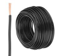 sourcing map Câble électrique de 45,2 m avec fil de cuivre isolé et toronné 12 AWG THHN pour sonnette, industriel, câblage de remorque, électrique pour 600 V, certifié UL, noir