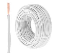sourcing map Câble électrique THHN en cuivre isolé avec fil de cuivre isolé de 60 m - 12 AWG - Pour sonnette de porte, industriel, câblage de remorque, électrique pour 600 V, certifié UL, blanc