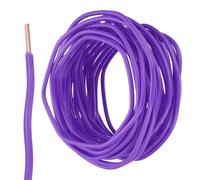 sourcing map Câble électrique THHN isolé en cuivre massif de 7,6 m - 12 AWG - Fil de raccordement THHN pour usage résidentiel, industriel, mise à la terre, électrique pour 600 V, certifié UL, violet