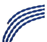 sourcing map Câble électrique torsadé recouvert de tissu 2 fils 18 AWG 3 m pour suspension et projet de bricolage, bleu