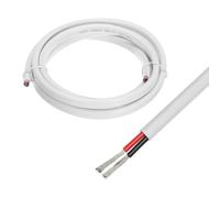 sourcing map Câble Marin Duplex à 2 Conducteurs de 12AWG, 6 Pieds, en Cuivre Étamé Isolé Avec Une Gaine en PVC pour Les Haut-Parleurs de Bateau Automobile Marin